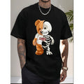 mens FOG cotton casual Lightsaber brand shirt with funny Spiky hair fighters bear print short sleeve round neck summer...