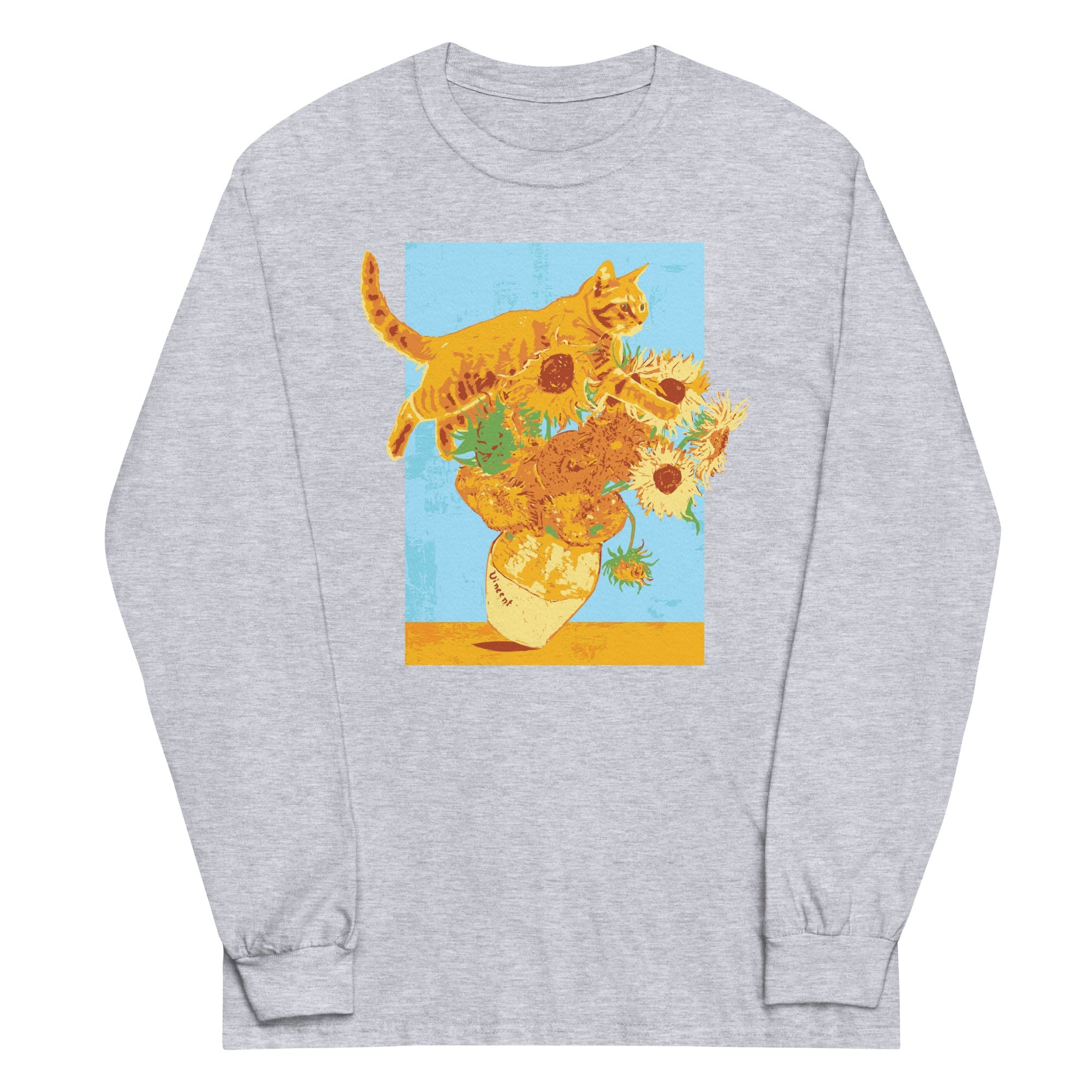 Van Gogh's Cat Unisex Long Sleeve Tee