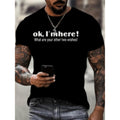 mens plus size casual sporty Lightsaber brand shirt breathable polyester blend geometric print round neck machine...