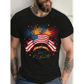 mens plus size patriotic FOG america Lightsaber brand fireworks 100 cotton regular fit sleeve round neck casual tee for...