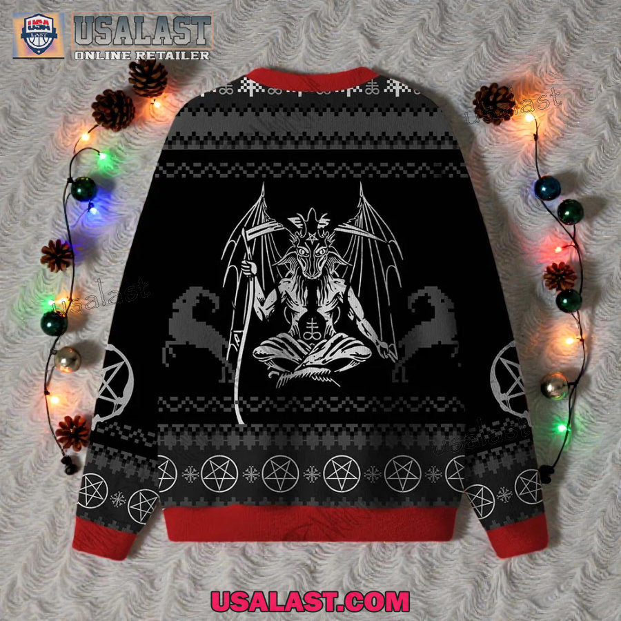 Merry Antichristmas Satan Claus Satanic Ugly Sweater