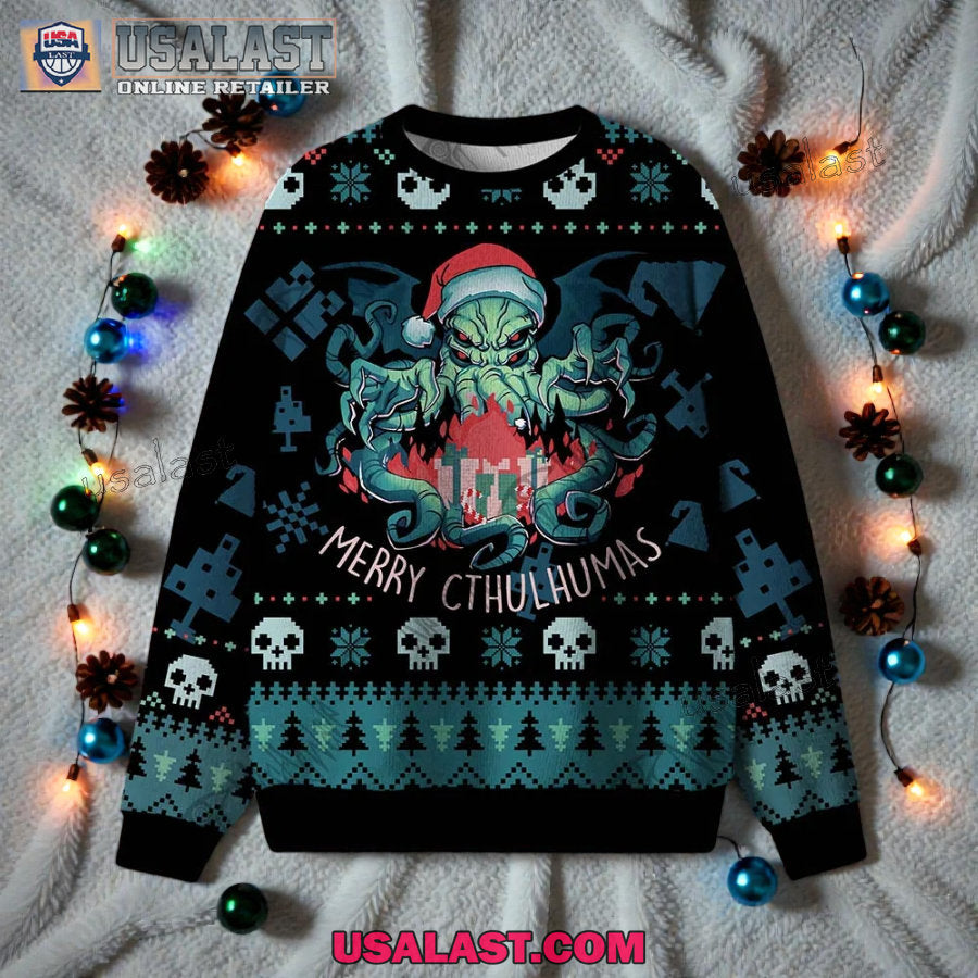 Merry Cthulhumas Ugly Christmas Sweater