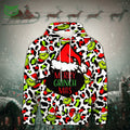 Merry Grinchmas Grinch Christmas Leopard Pattern 3D Printed Hoodie