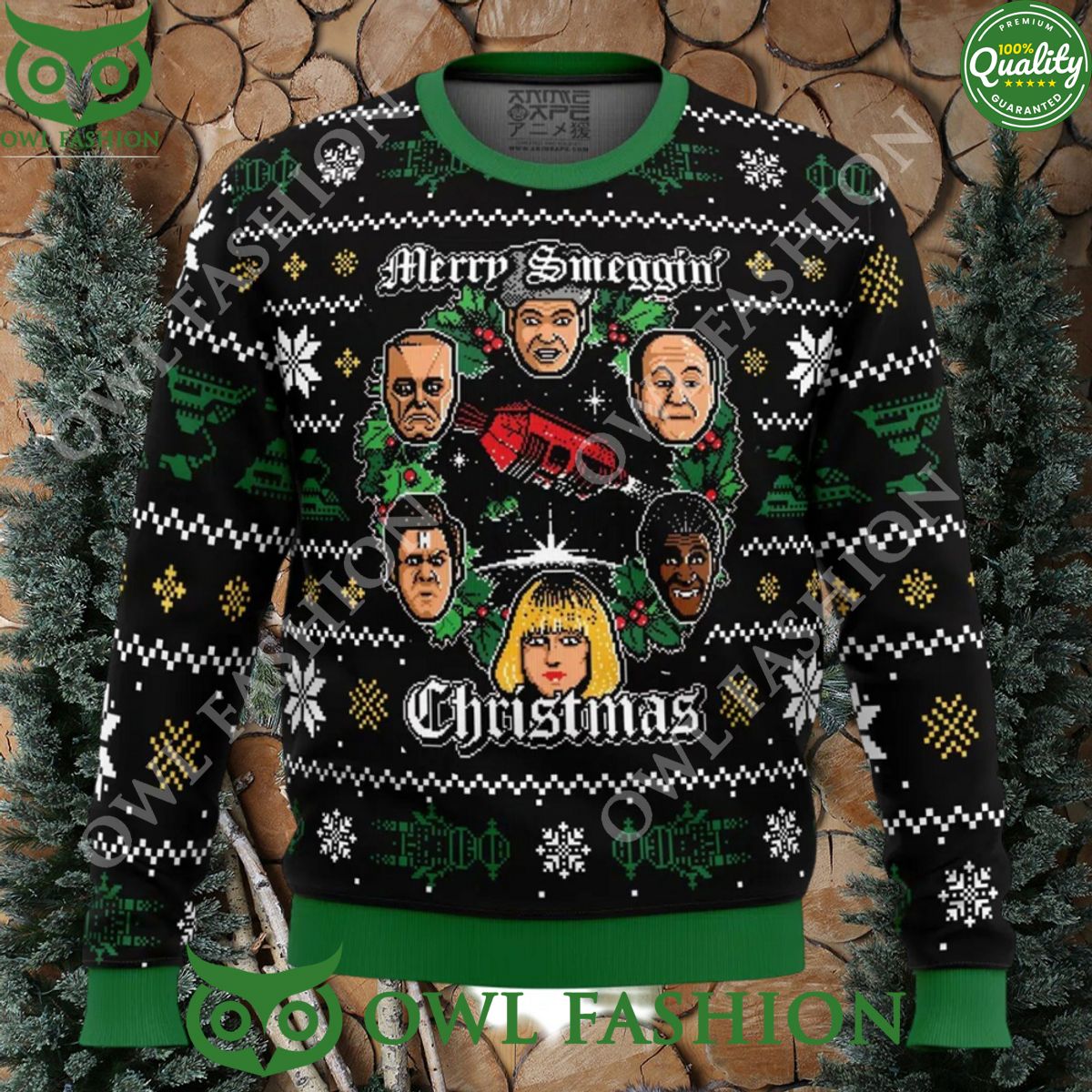 Merry Smeggin Christmas Red Dwarf Ugly Christmas Sweater Jumper