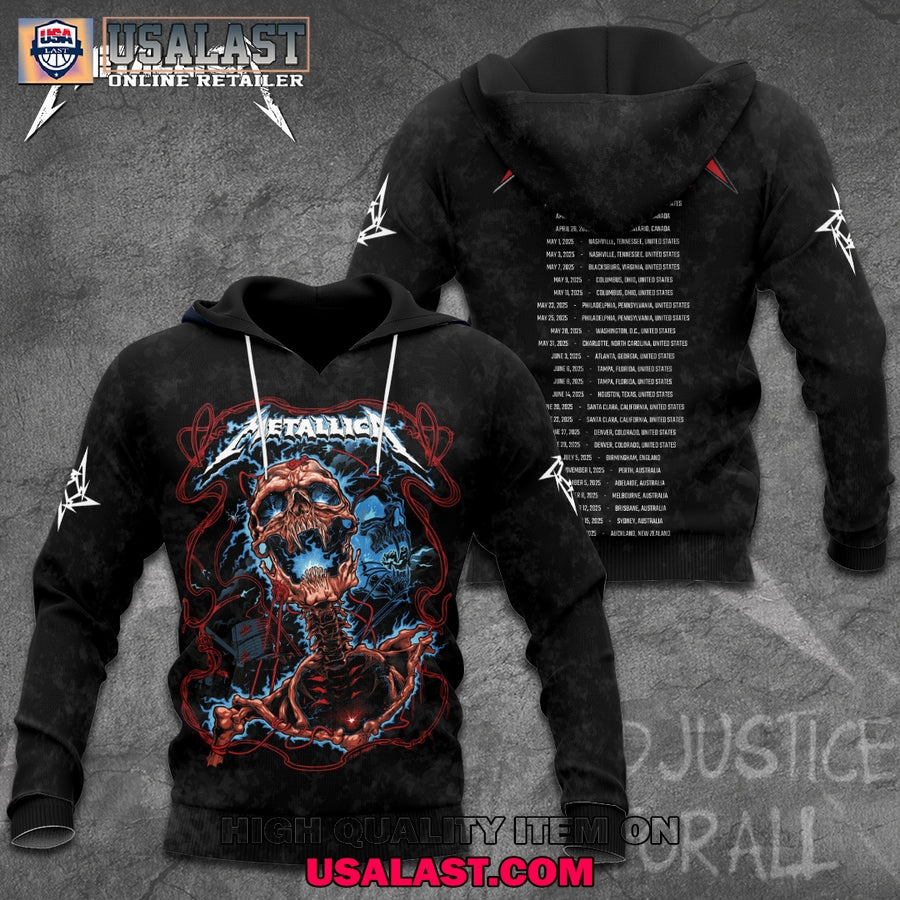 Metallica 2025 World Tour All Over Print Hoodie, Shirt