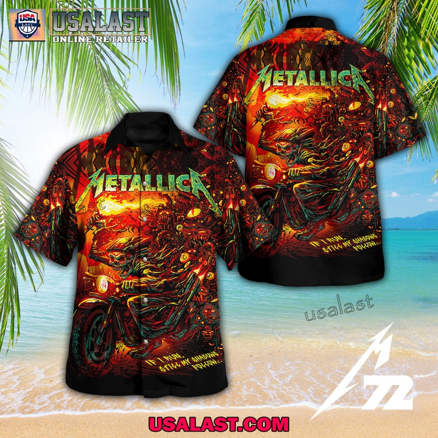 Metallica Shadows Follow Short Sleeve Hawaiian Shirt