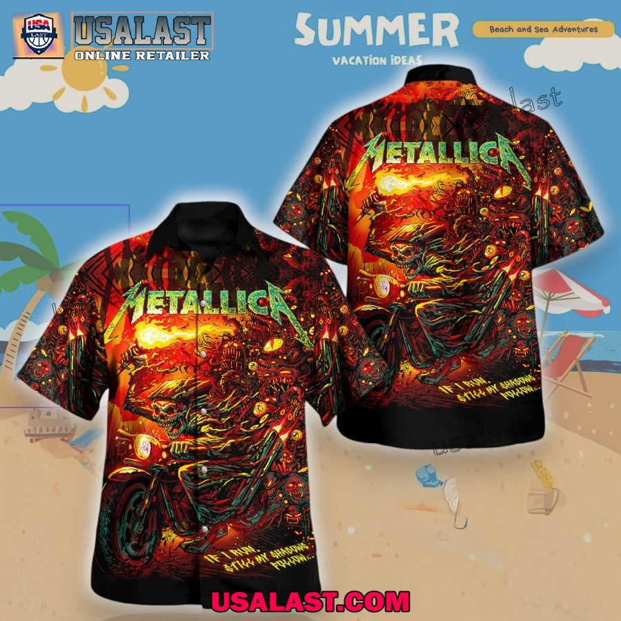 Metallica Shadows Follow Short Sleeve Hawaiian Shirt