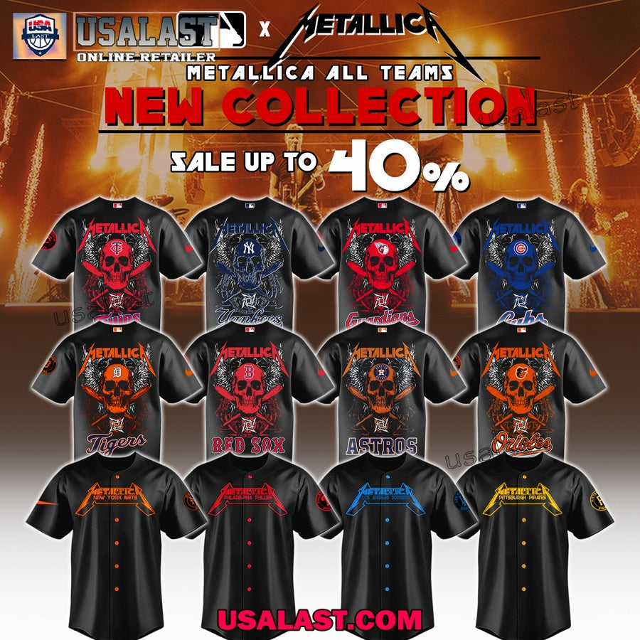 Metallica x MLB All Team Limited Edition Jersey Shirt 2025