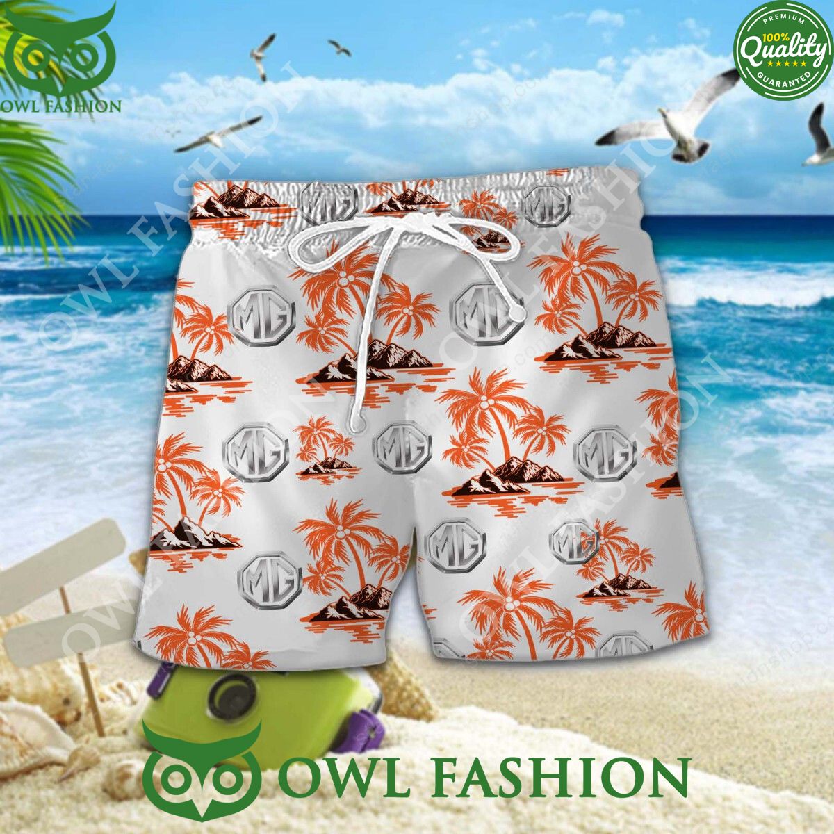 MG Car British Automobile Marque Hawaiian Shirt and Shorts