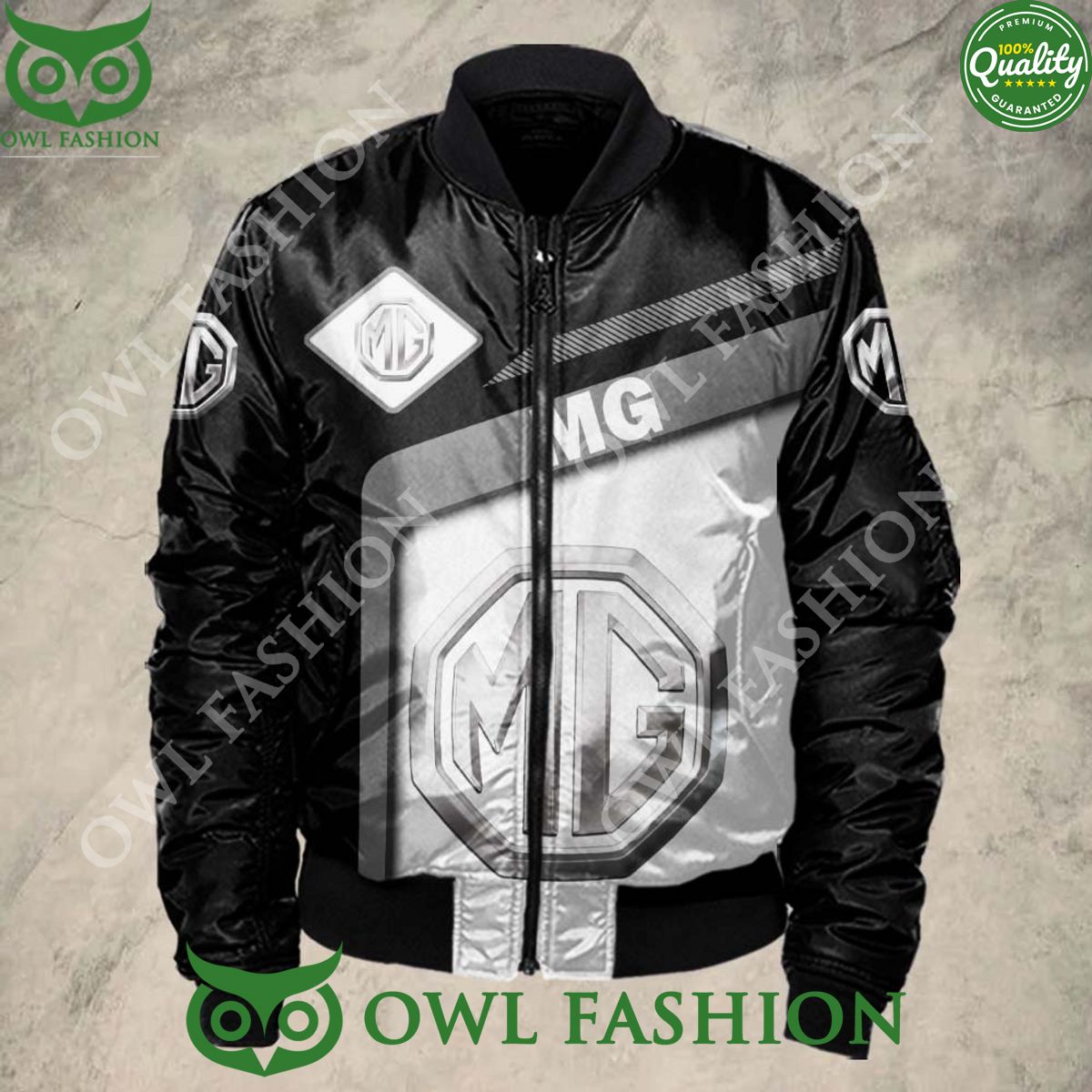 MG Car Car Bomber Jacket Printed