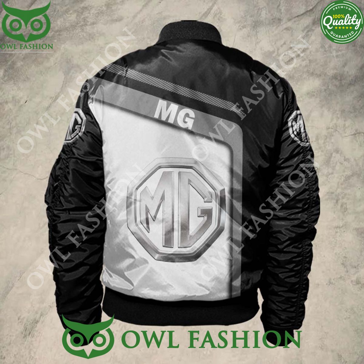MG Car Car Bomber Jacket Printed