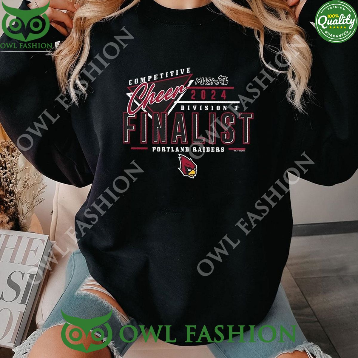 Mhsaa Competitive Cheer Finalist Portland 2024 Division 3 Raiders Hoodie Shirt