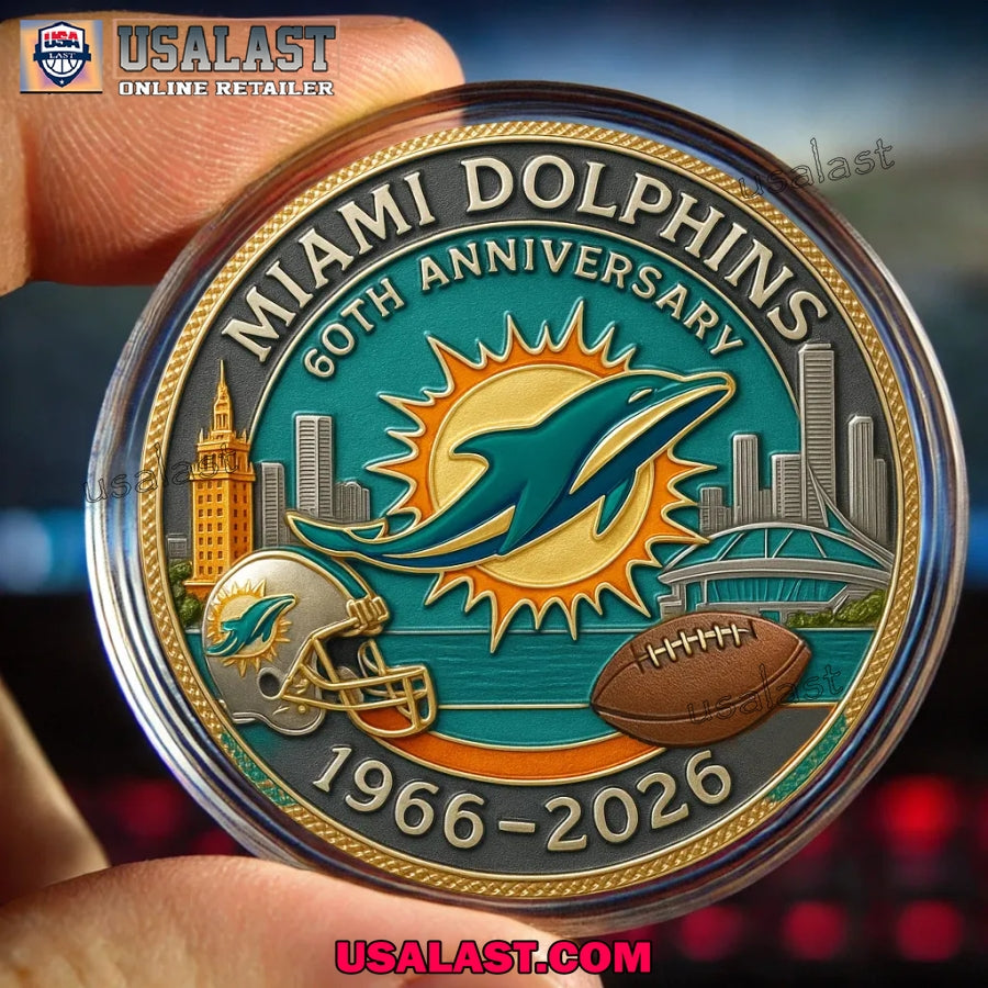 MIAMI DOLPHINS 60th Anniversary Commemorative Coin