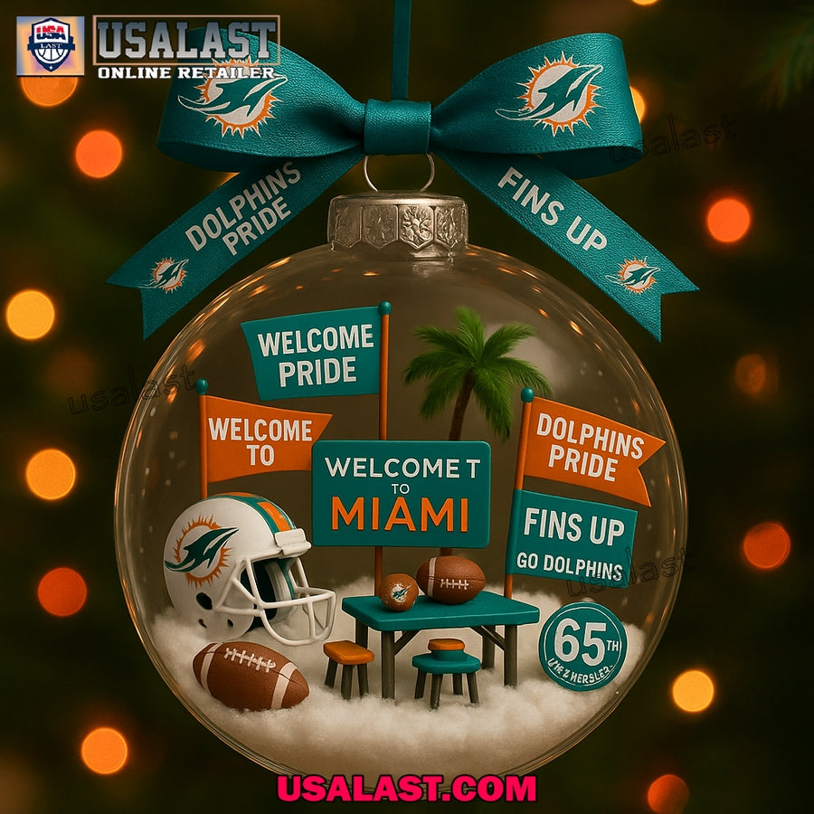 Miami Dolphins Commemorative Christmas Ornament