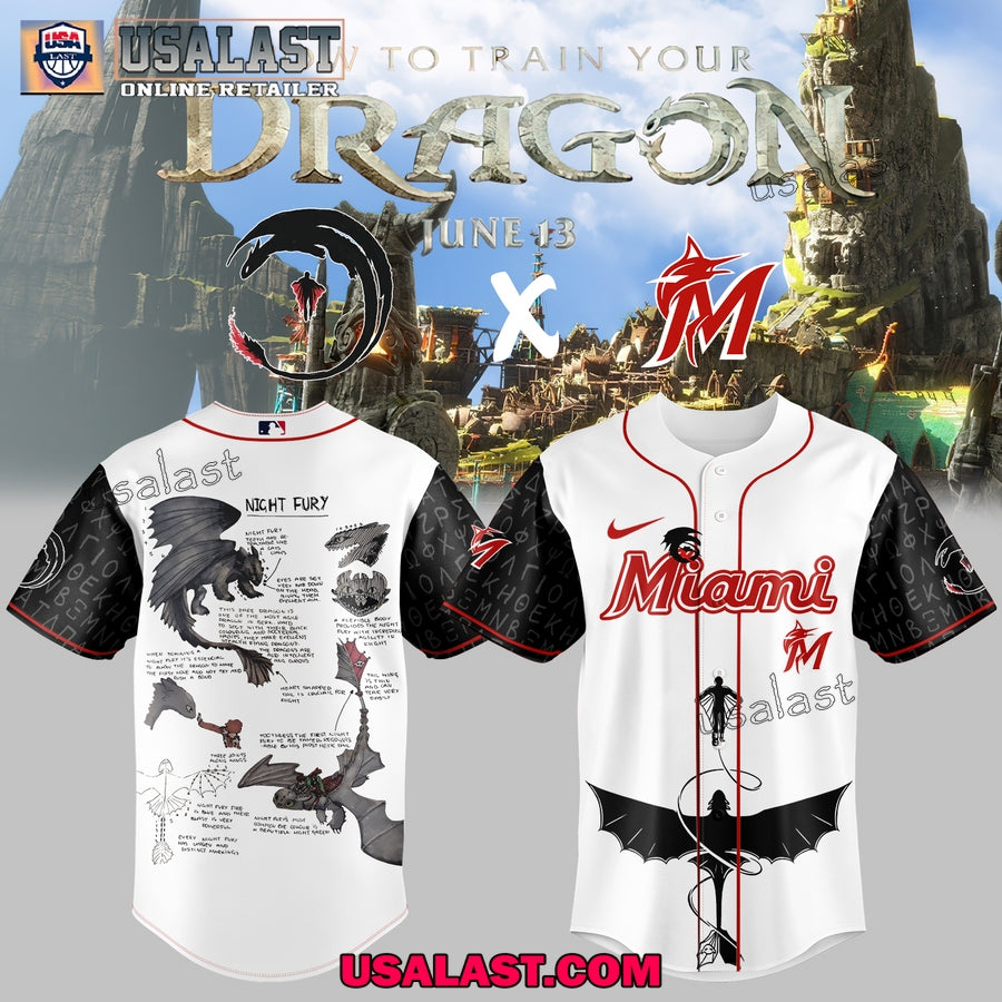 Miami Marlins How to Train Your Dragon Baseball Jersey