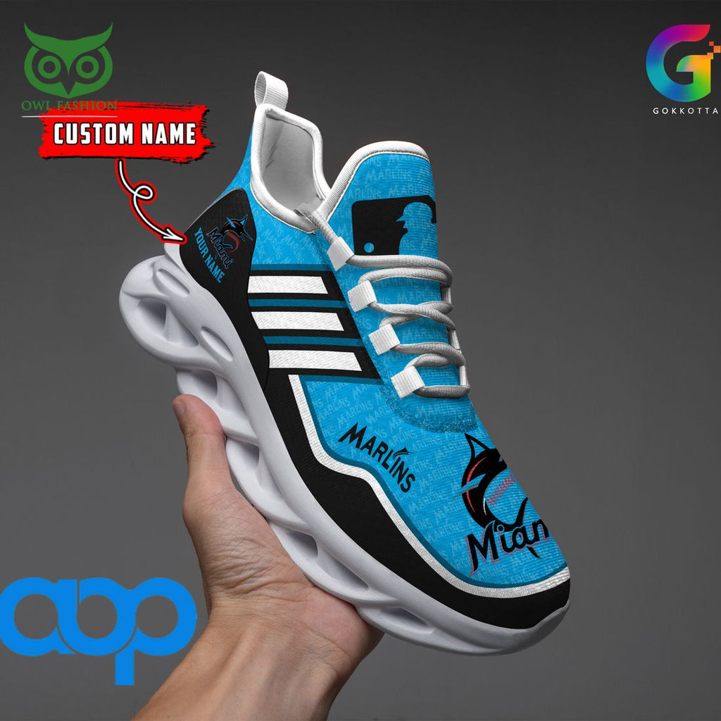 Miami Marlins MLB Personalized New Max Soul Sneaker