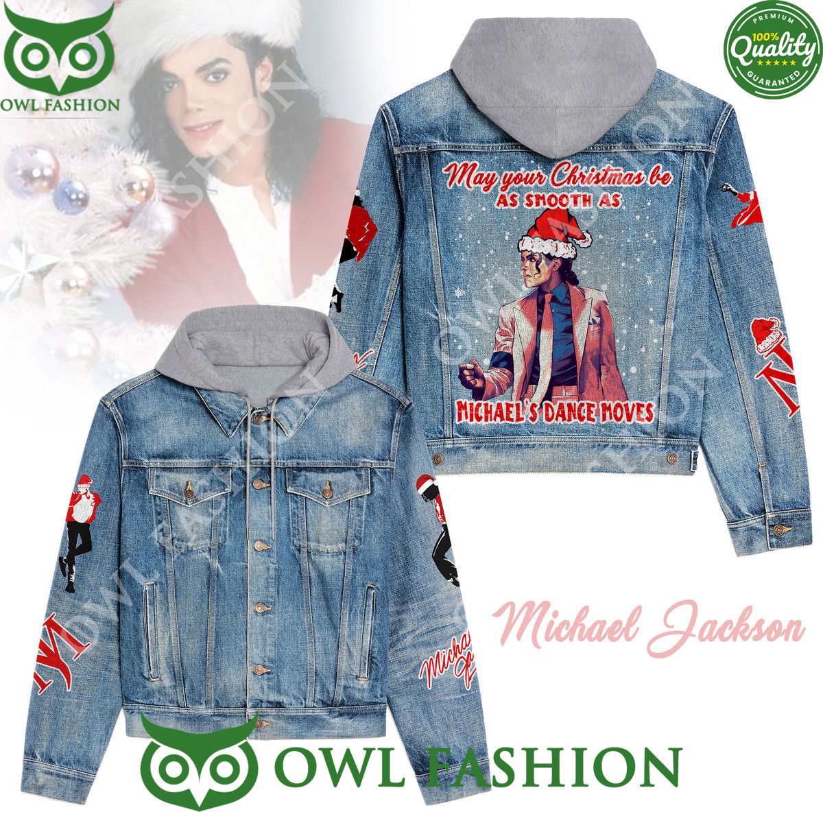 Michael Dance Moves smooth as Jean Denim Hood Jacket