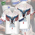 Michelob Ultra Beer Bald Eagle Fireworks 4th Of July Hawaiian Shirt