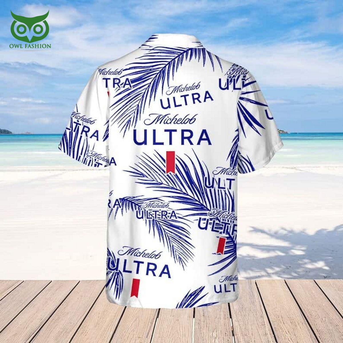 Michelob Ultra Beer Hawaiian Shirt Palm Leaves Pattern Beach Lovers Gift