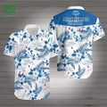 Michelob Ultra Hawaiian Shirt Blue Hibiscus Flower Gift For Beer Drinkers