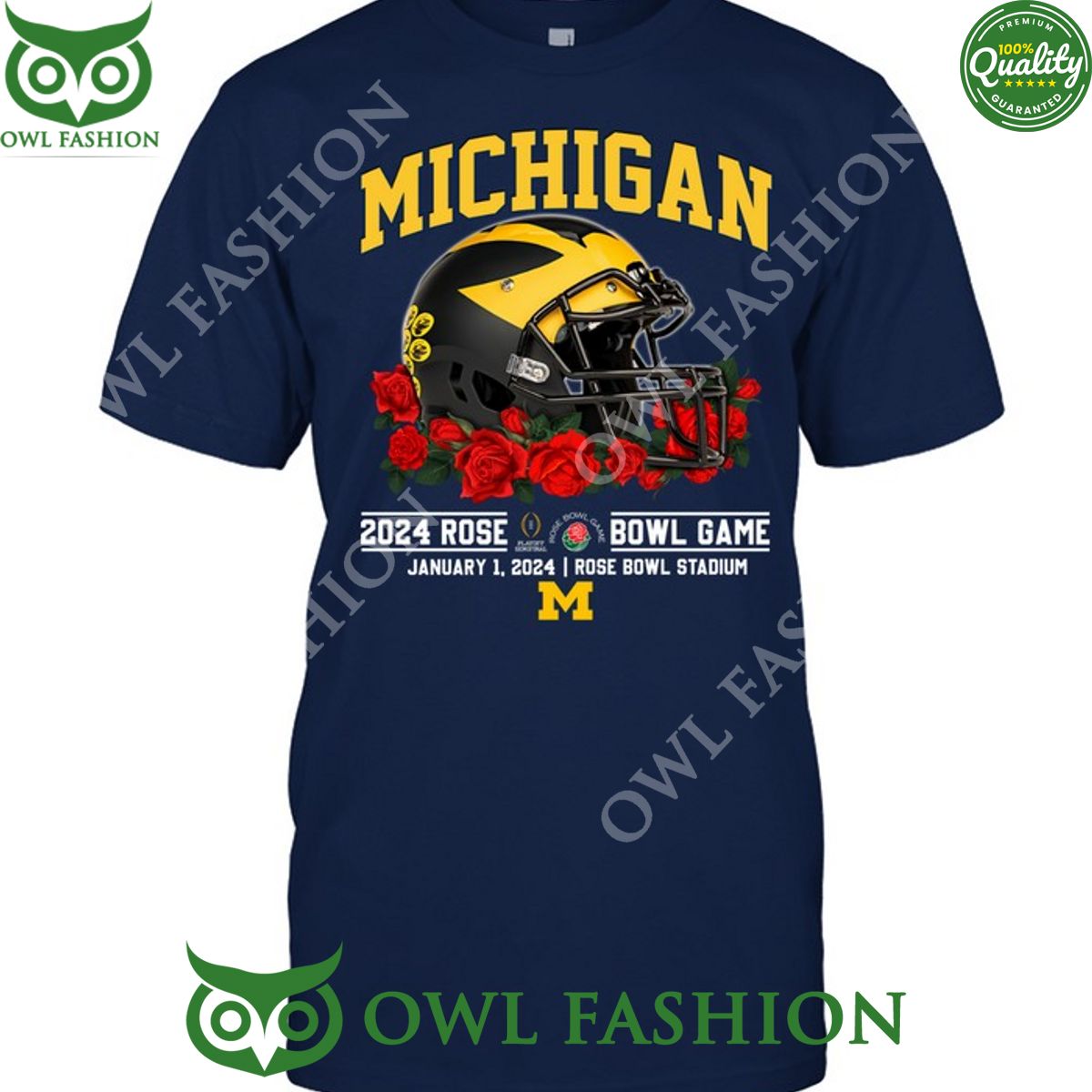 Michigan 2024 Rose Bowl Game January Helmet Vs everybody t shirt