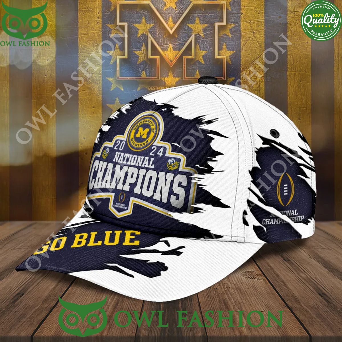 Michigan Wolverines 2024 Go Blue National Champions Cap