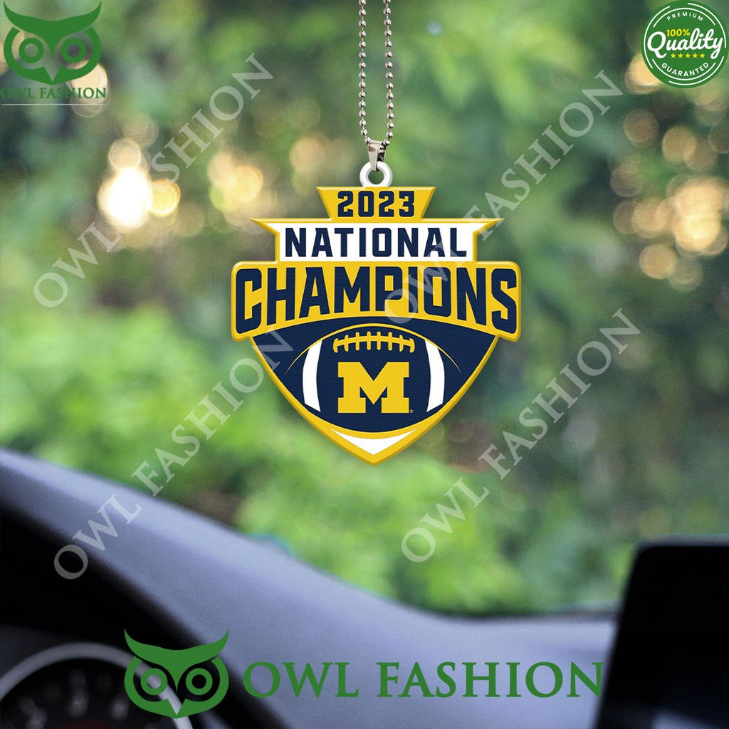 Michigan Wolverines Football 2023 National Champion Car Ornament
