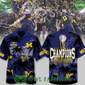 Michigan Wolverines football 2023 NATIONAL CHAMPIONSHIP Blue Hawaiian Shirt