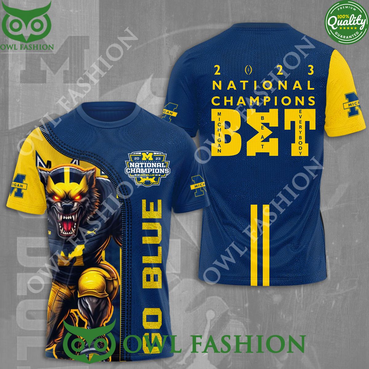 Michigan Wolverines Football 3D Beat Everybody 2023 shirt