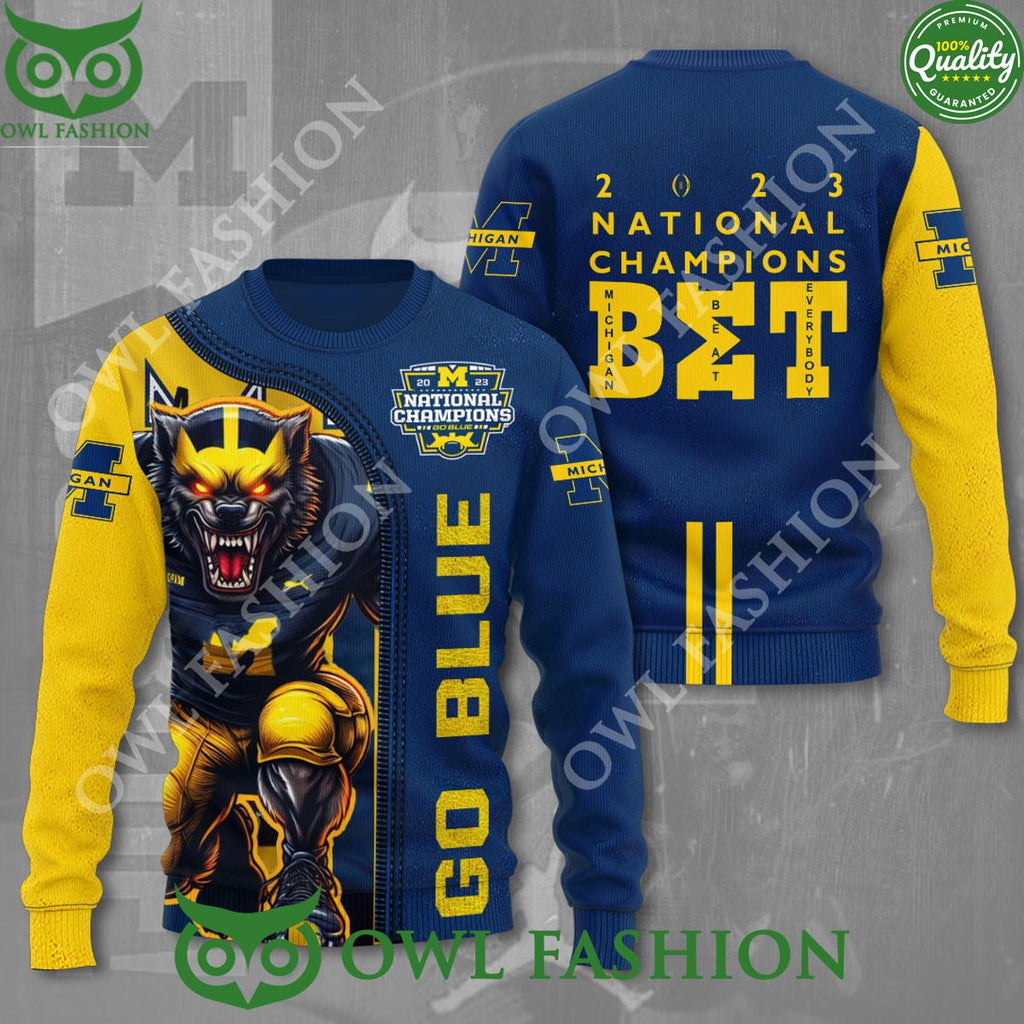 Michigan Wolverines Football 3D Beat Everybody 2023 shirt