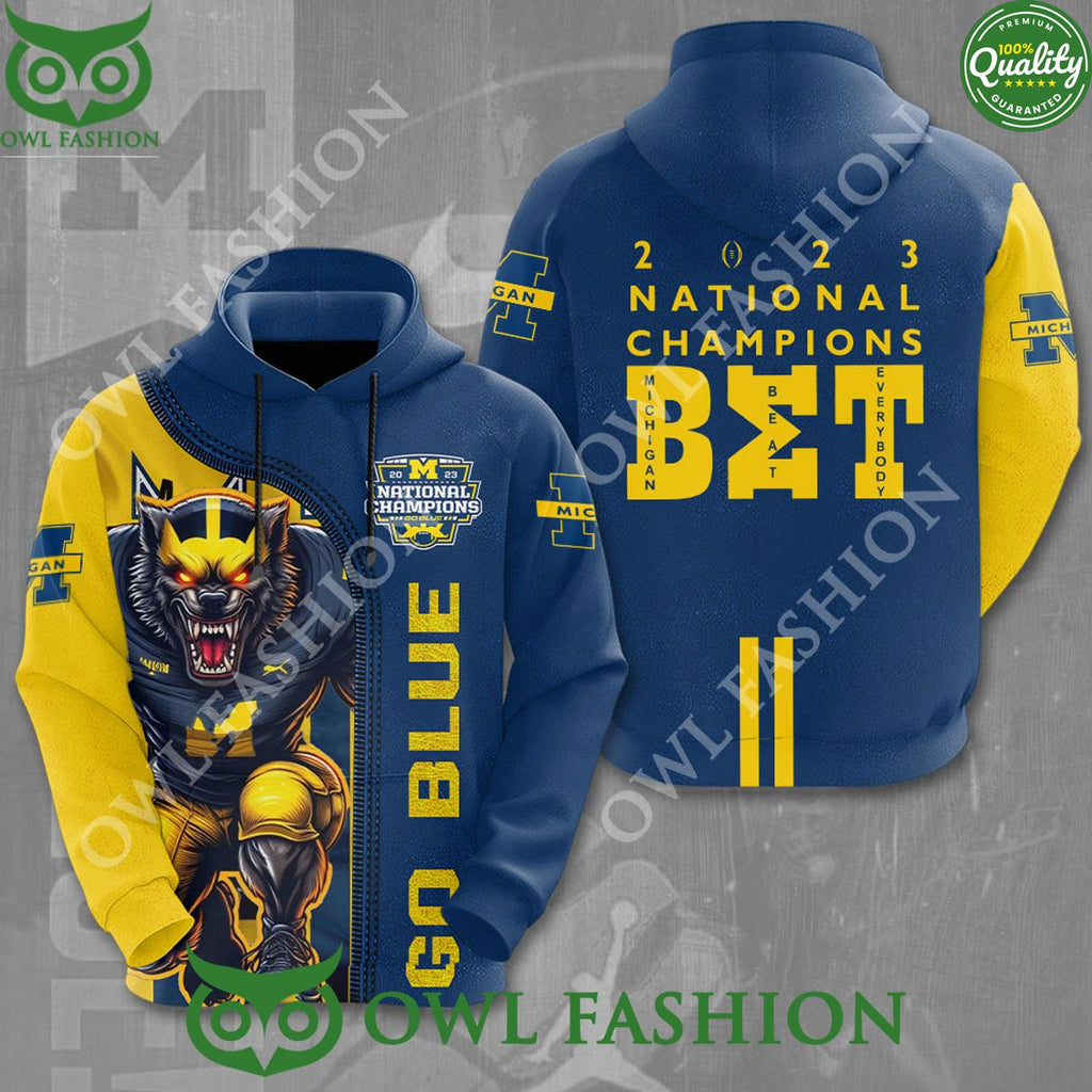 Michigan Wolverines Football 3D Beat Everybody 2023 shirt