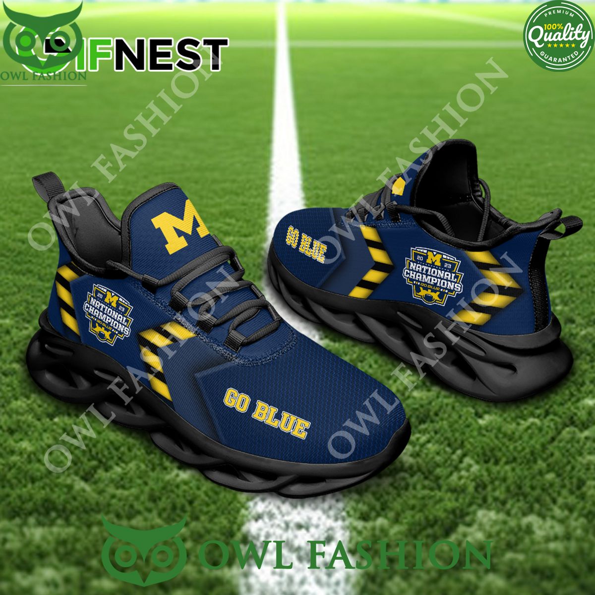 Michigan Wolverines Football Go Blue National Champions 2023 Sneaker Max soul