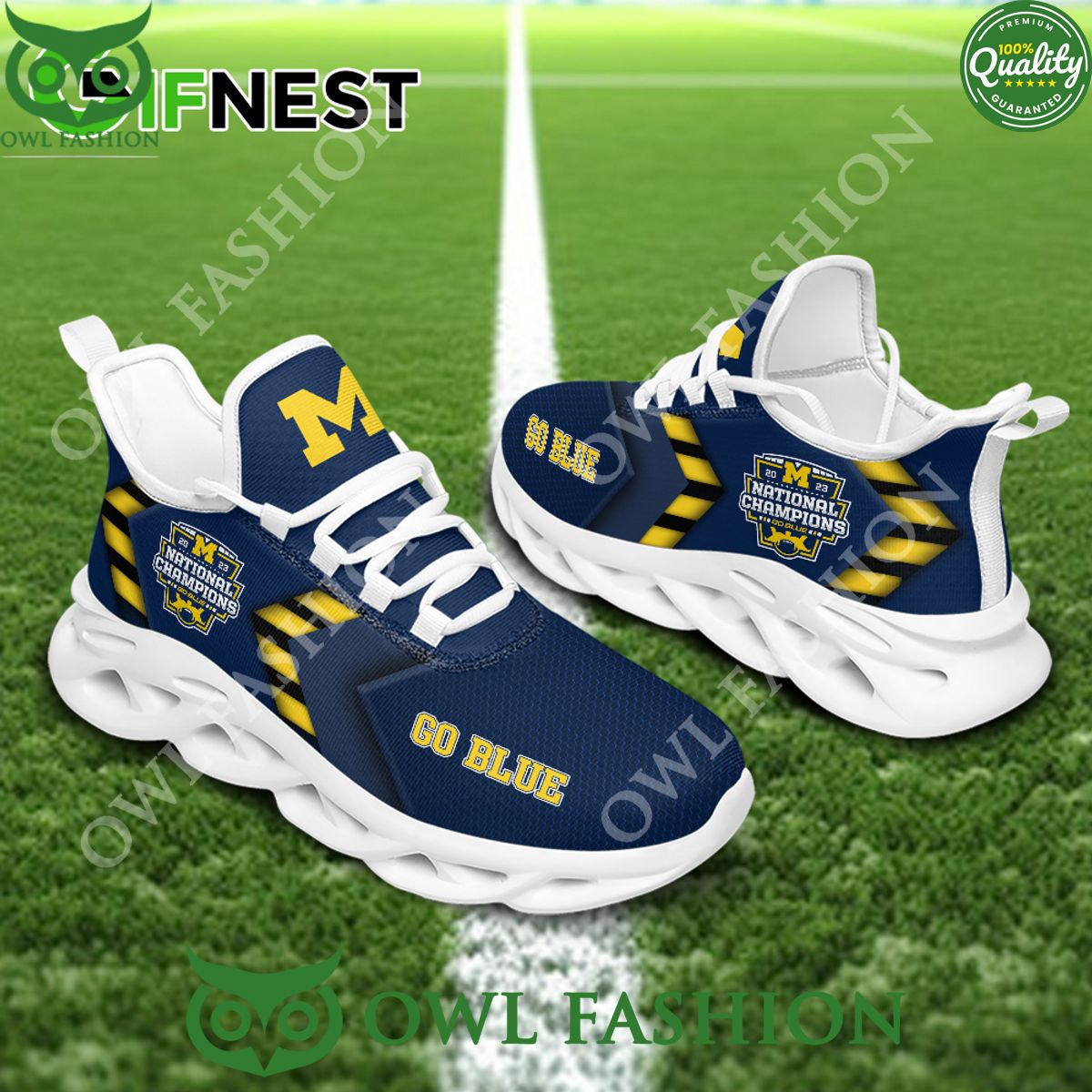 Michigan Wolverines Football Go Blue National Champions 2023 Sneaker Max soul