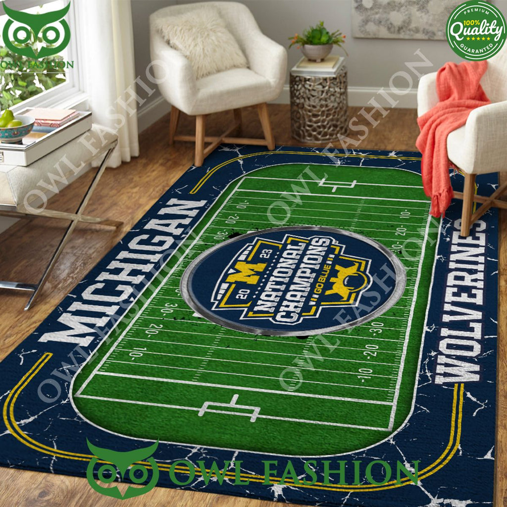 Michigan Wolverines Football National Champions Carpet Rug