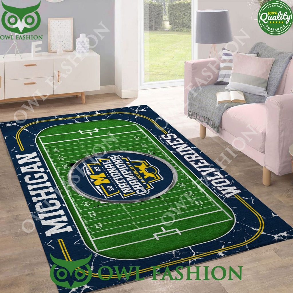 Michigan Wolverines Football National Champions Carpet Rug