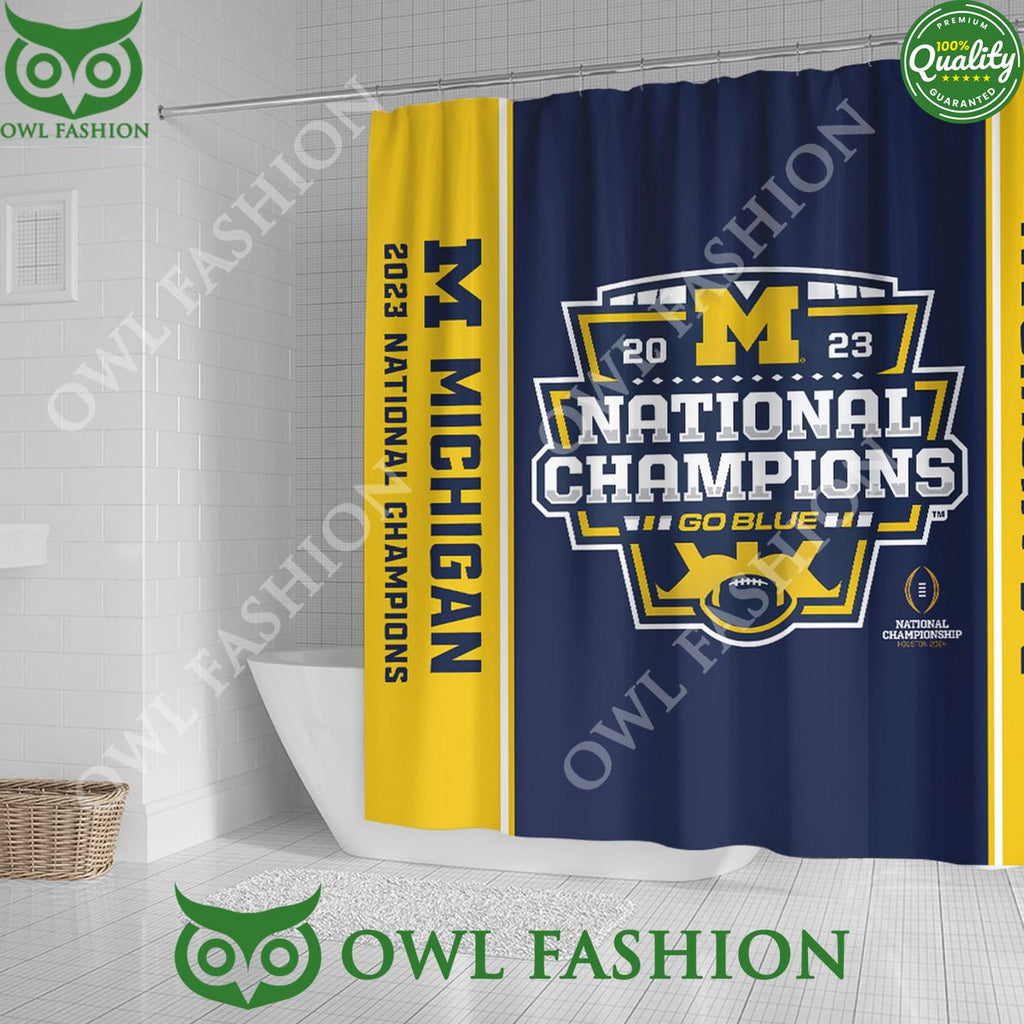 Michigan Wolverines Football National Champions Shower Curtain