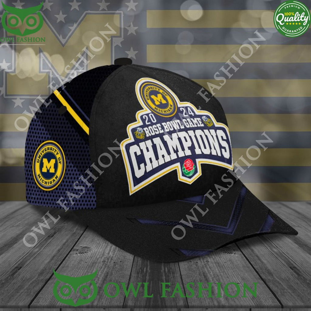 Michigan Wolverines Football Rose bowl game 2024 printed Classic Cap