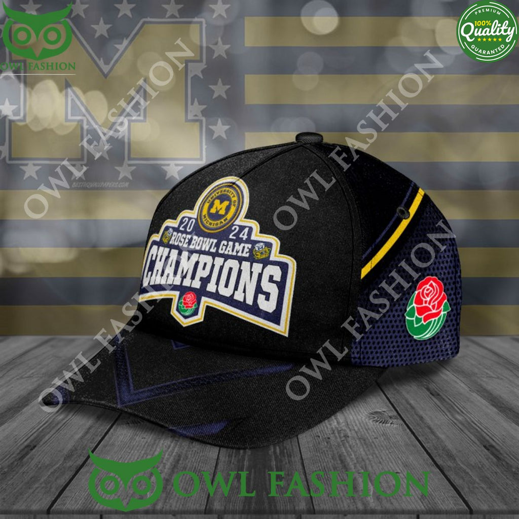 Michigan Wolverines Football Rose bowl game 2024 printed Classic Cap