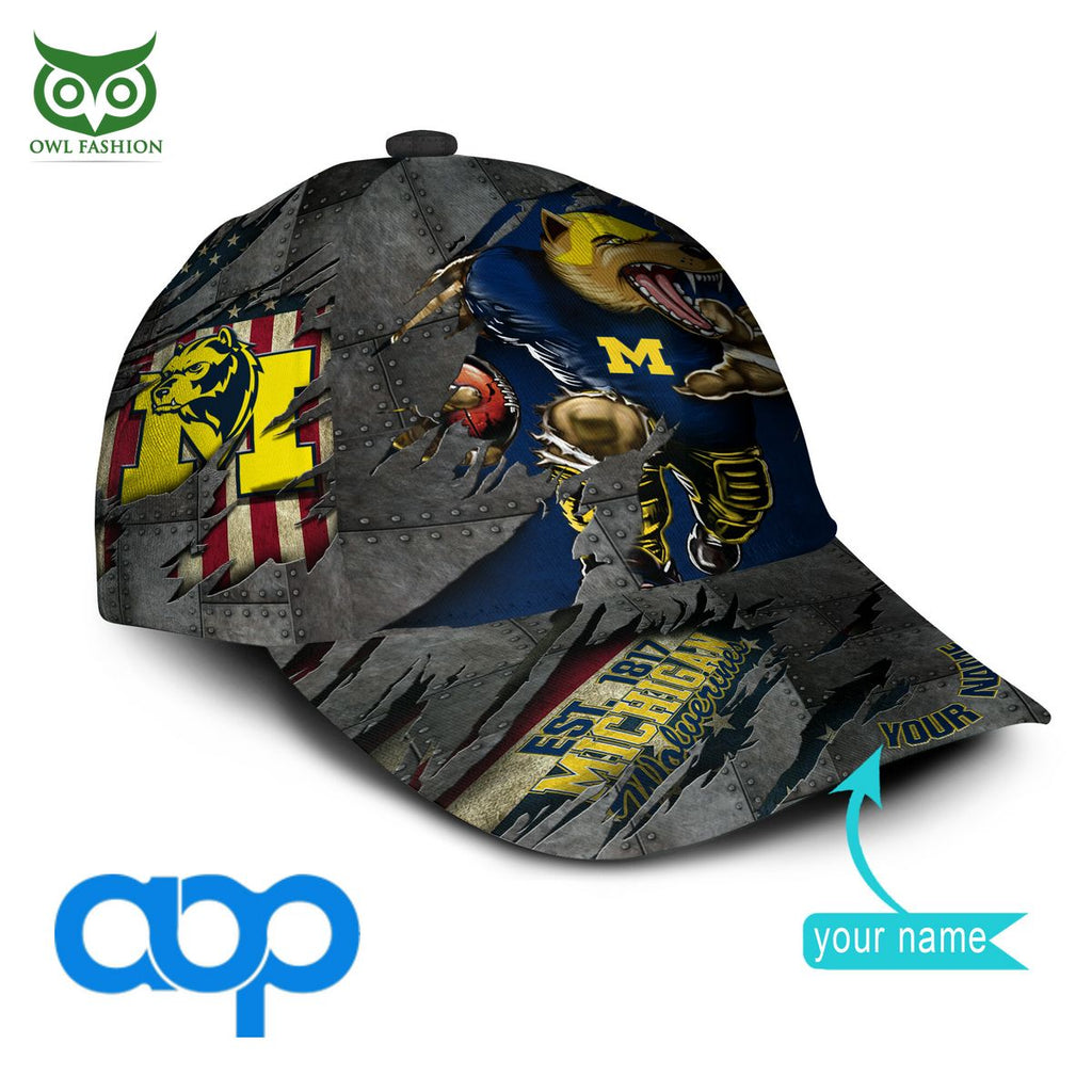 Michigan Wolverines New 2023 Personalized NCAA Printed Cap