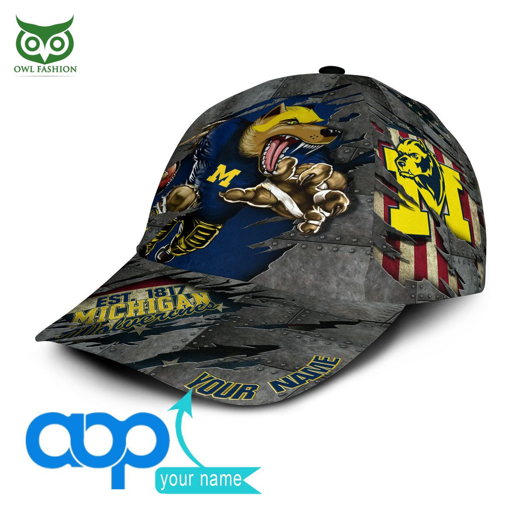 Michigan Wolverines New 2023 Personalized NCAA Printed Cap