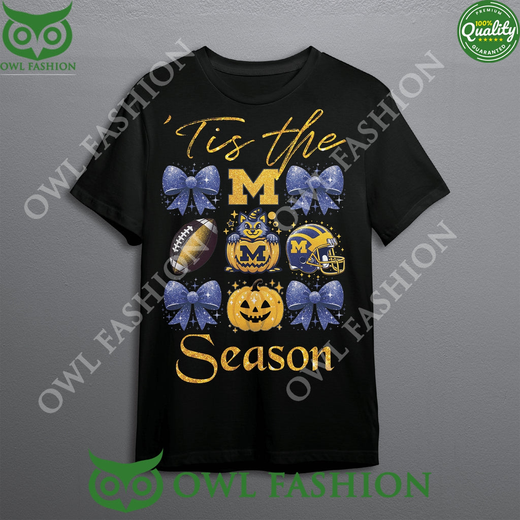 Michigan Wolverines Tis the Season Halloween Black t Shirt
