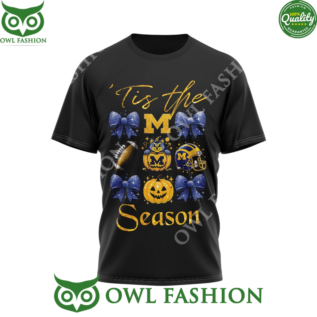 Michigan Wolverines Tis the Season Halloween Black t Shirt