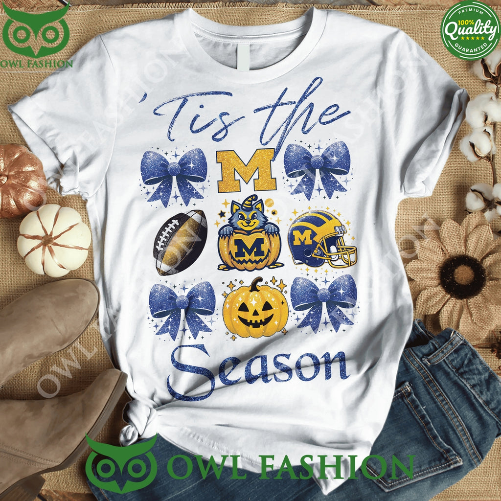 Michigan Wolverines Tis the Season Halloween Black t Shirt