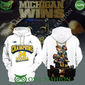 Michigan Wolverines vs Everybody Football National Champions 2024 White Hoodie