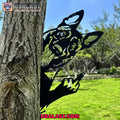Middle Finger Animal Metal Yard Sign Garden Decor