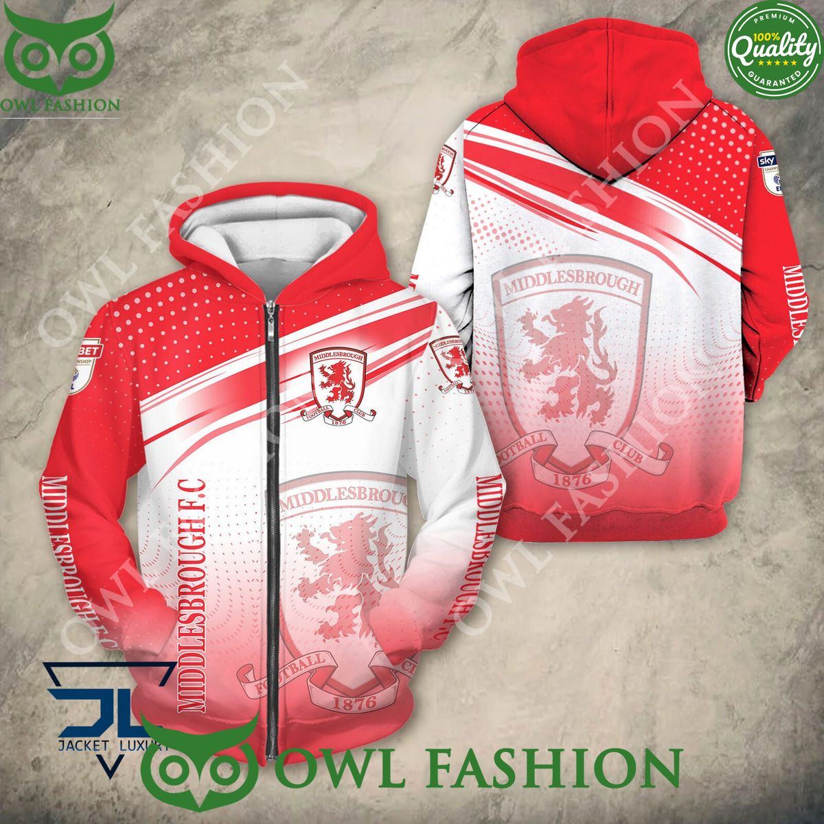 Middlesbrough F.C Football Champion Premium 3D Hoodie