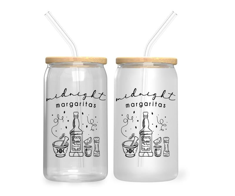 midnight margaritas 16oz Glass Tumbler T-Shirts, Hoodie, Sweatshirt | RetroVerseTees.com