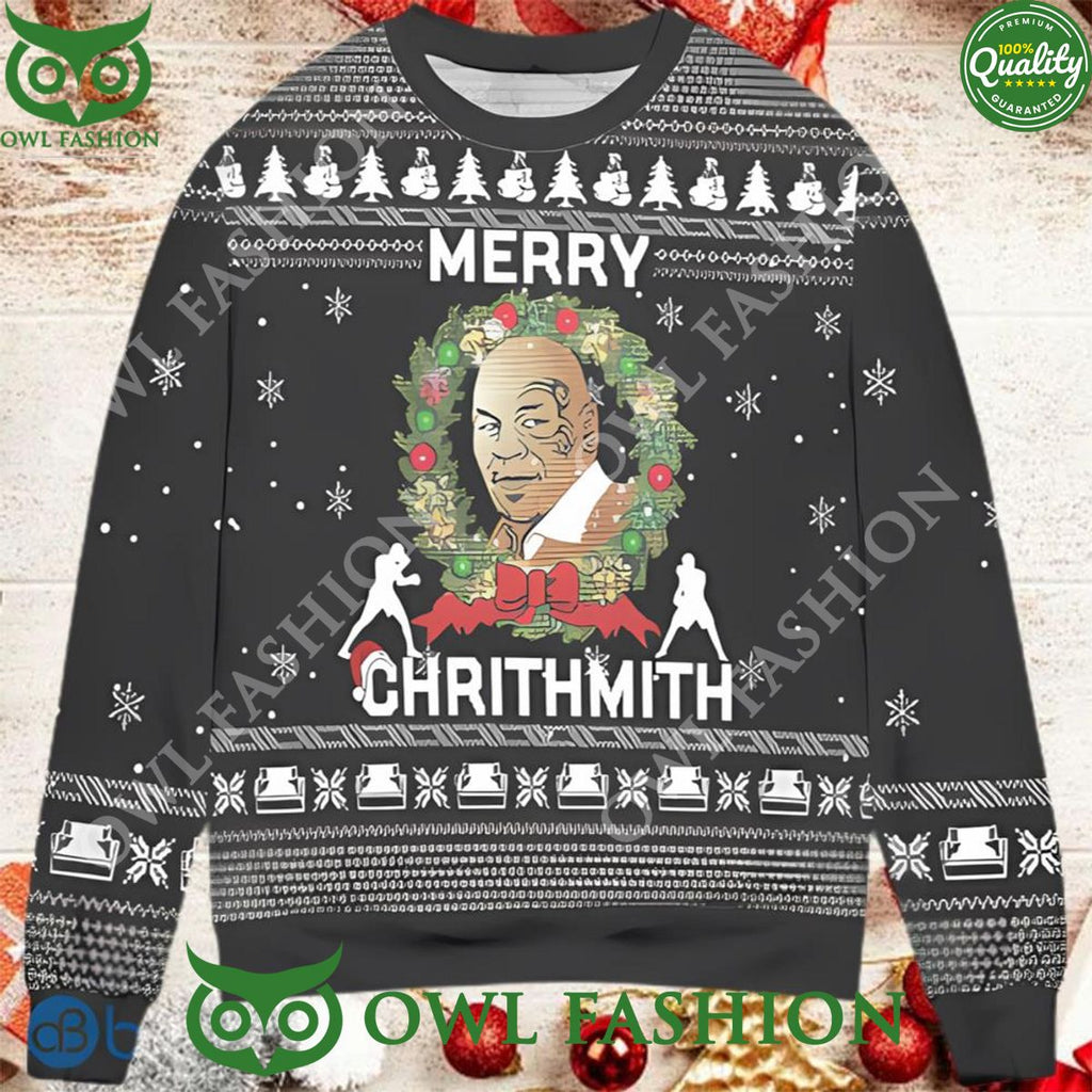 Mike Tyson Merry Chrithmith Ugly Christmas Sweater Jumper
