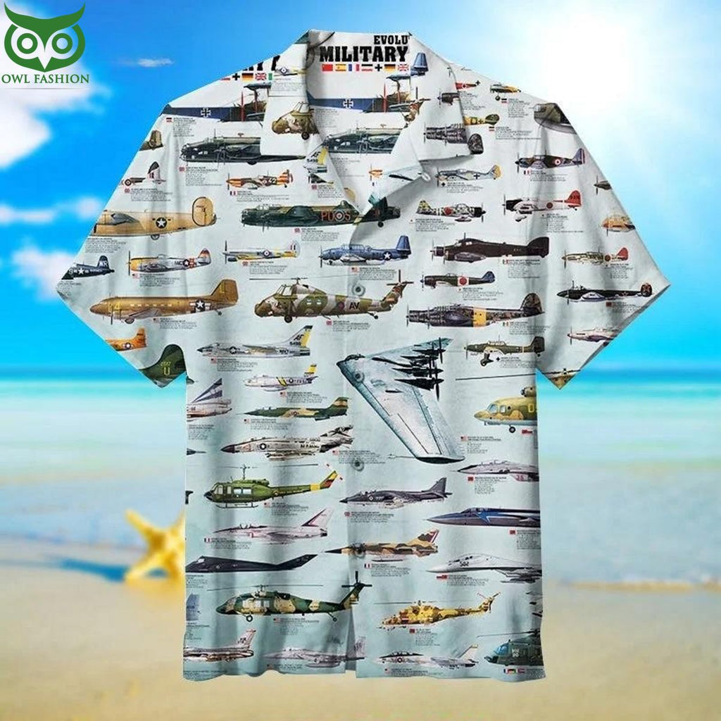 Military Aircraft Evolution Unisex Hawaiian Shirt