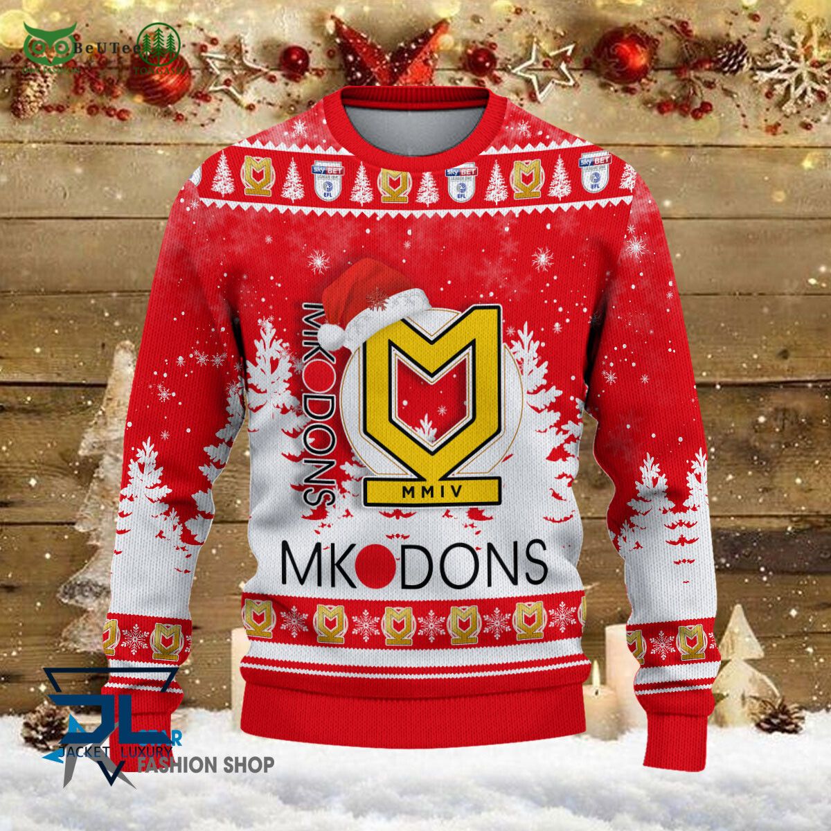 Milton Keynes Dons EFL English Football League Champions Ugly Sweater